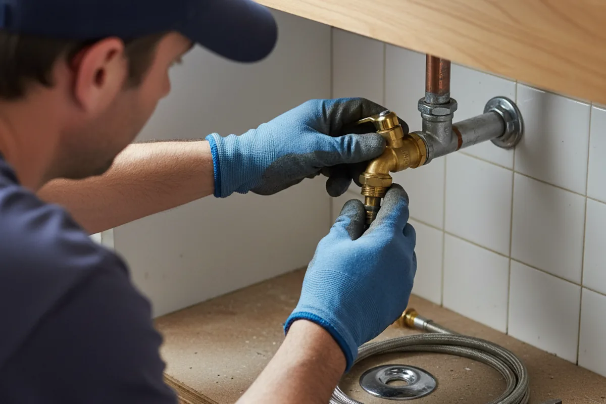 Shutoff valve and fitting work during Emergency Plumbing in Eddy